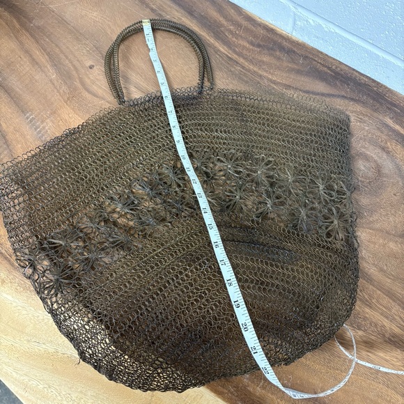 Vintage Wire Mesh See Through Large Shopping Tote Bag - Picture 9 of 10